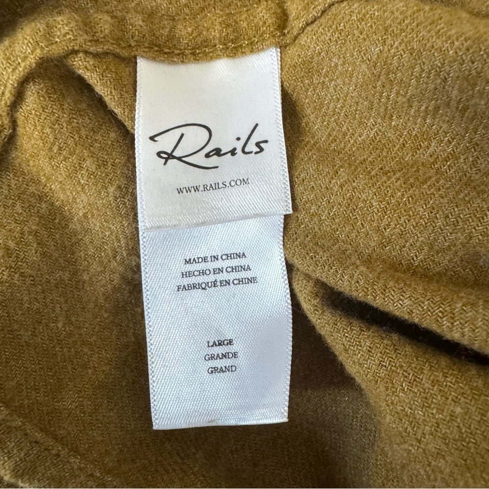 NWOT Rails Runson Golden Rod Collared Button Down Shirt Men’s Large - Picture 10 of 13
